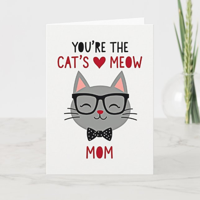 Cats Meow Mothers Day Art Card (Front)