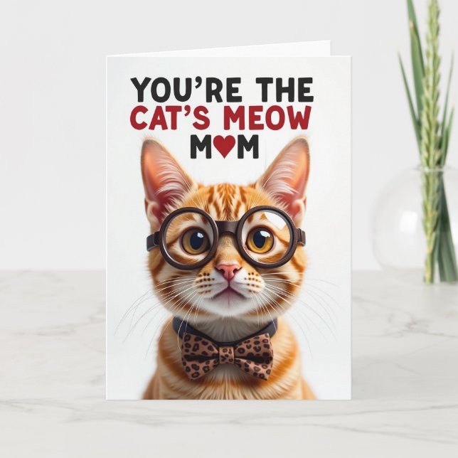 Cats Meow Mothers Day Card (Front)