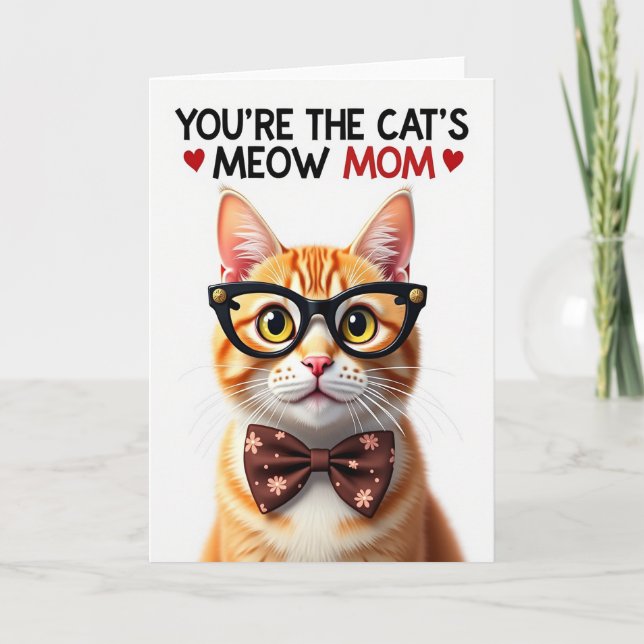 Cats Meow Mothers Day Celebration Card (Front)