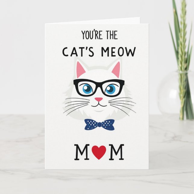 Cats Meow Mothers Day Love Card (Front)