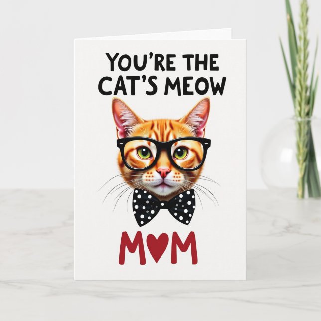 Cats Meow Sweet Mothers Day Card (Front)