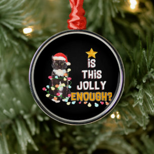 Cats Merry Chirstmas Metal Ornament