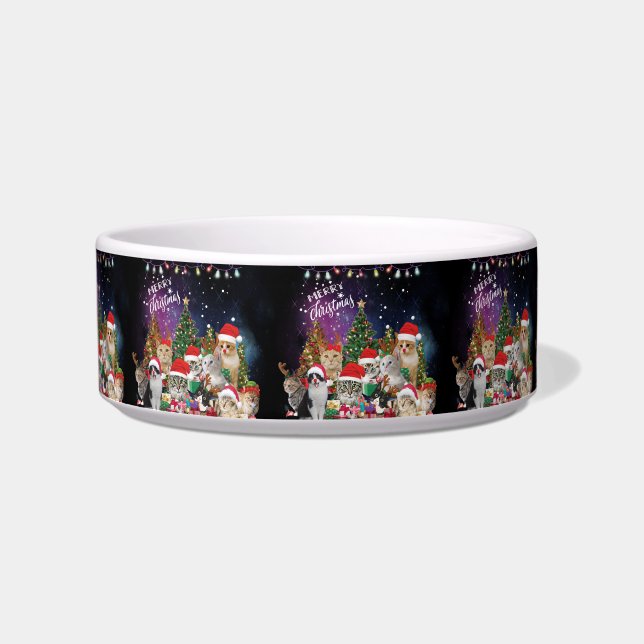 Cats Merry Christmas Light  Bowl (Front)