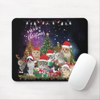 Cats Merry christmas Light