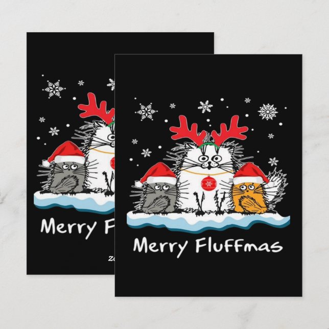 Cats Merry  Holiday Card (Front/Back)