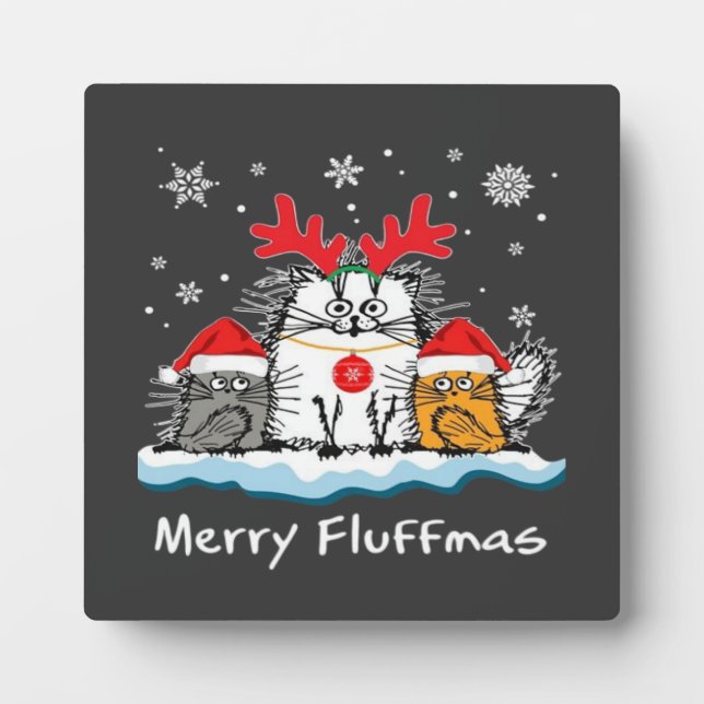 Cats Merry  Plaque (Front)