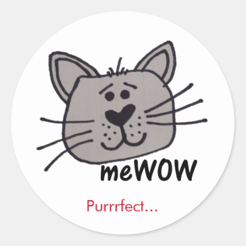 Cats meWOW Good Job Reward Customizable Sticker