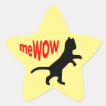 Cat&#39;s Mewow Star Great Job Sticker at Zazzle