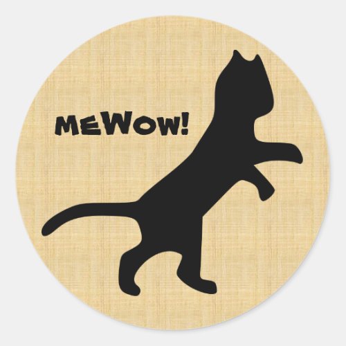 Cats meWOW Wood Customizable Great Job Sticker