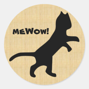 Cat's meWOW Wood Customizable Great Job Sticker
