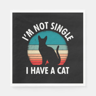 Cats mom I am not Single Women Napkins