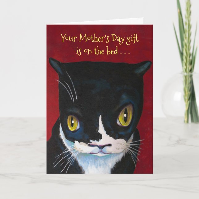 Cat's Mother's Day SURPRISE! Card (Front)