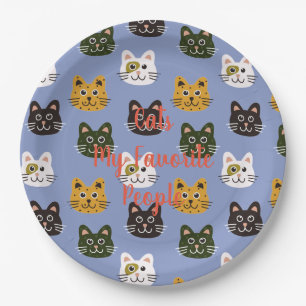 Cats My Favorite People Paper Plates