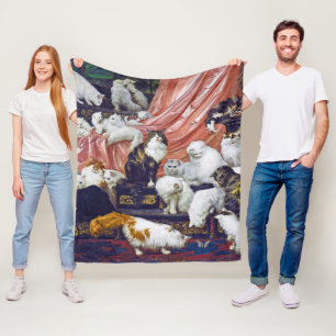 Cats (My Wife's Lovers), Carl Kahler Fleece Blanket
