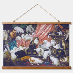Cats (My Wife's Lovers), Carl Kahler Hanging Tapestry