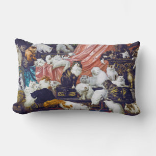 Cats (My Wife's Lovers), Carl Kahler Lumbar Pillow