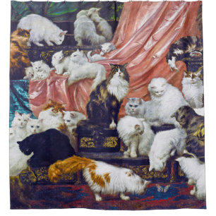 Cats (My Wife's Lovers), Carl Kahler Shower Curtain
