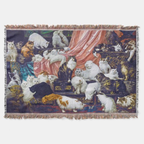 Cats My Wifes Lovers Carl Kahler Throw Blanket