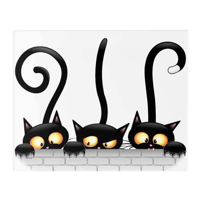 Cats Naughty, Playful and Funny Characters Acrylic Print (Front)