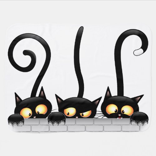 Cats Naughty Playful and Funny Characters Baby Blanket