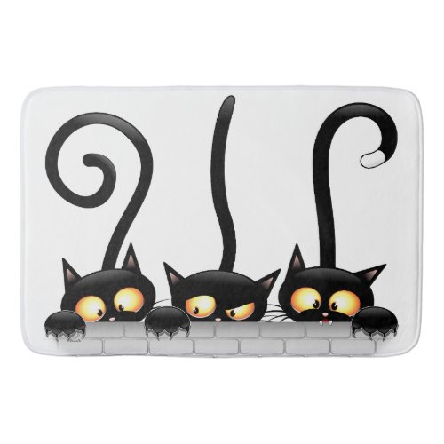 Cats Naughty Playful and Funny Characters Bath Mat