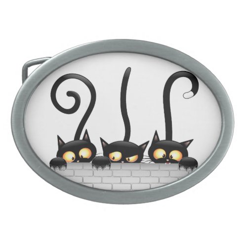 Cats Naughty Playful and Funny Characters Belt Buckle