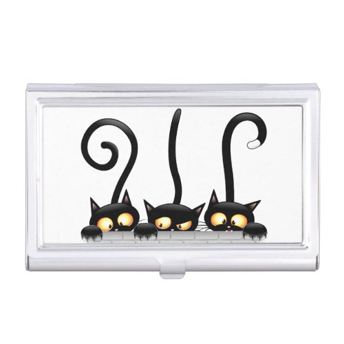 Cats Naughty Playful and Funny Characters Business Card Case