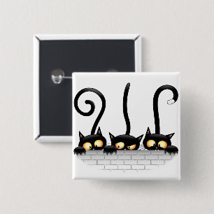 Cats Naughty, Playful and Funny Characters Button