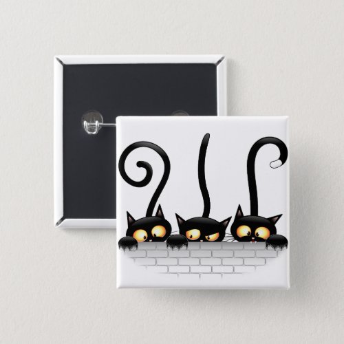 Cats Naughty Playful and Funny Characters Button