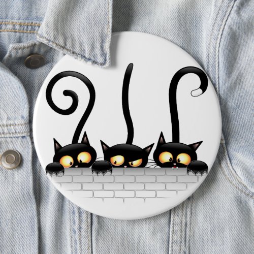 Cats Naughty Playful and Funny Characters Button