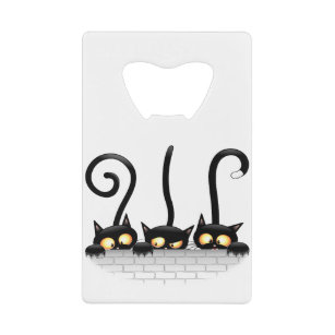 Cats Naughty, Playful and Funny Characters Credit Card Bottle Opener