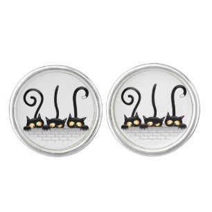 Cats Naughty, Playful and Funny Characters Cufflinks