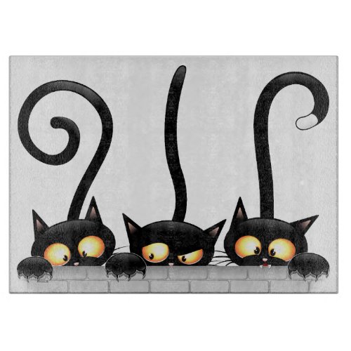 Cats Naughty Playful and Funny Characters Cutting Board
