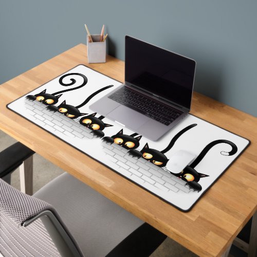 Cats Naughty Playful and Funny Characters Desk Mat