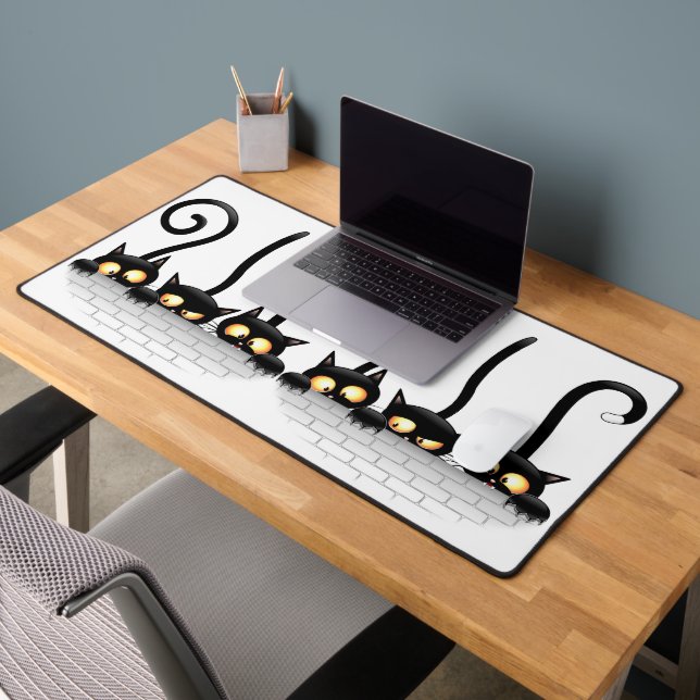Cats Naughty, Playful and Funny Characters Desk Mat (Office 2)