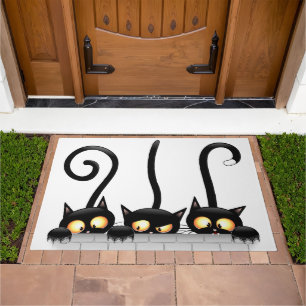 Cats Naughty, Playful and Funny Characters Doormat