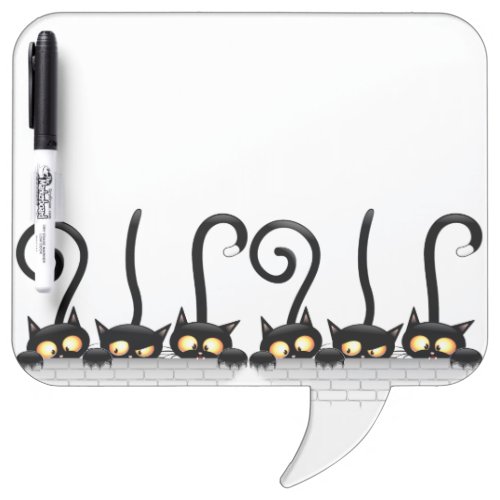 Cats Naughty Playful and Funny Characters Dry Erase Board