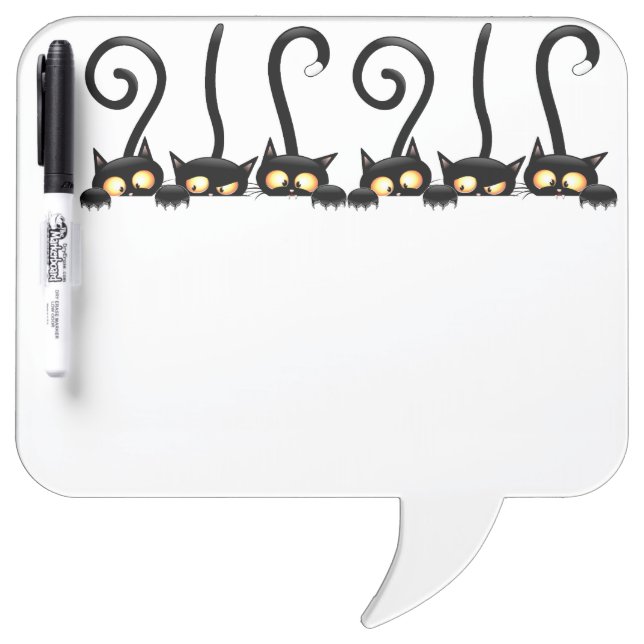 Cats Naughty, Playful and Funny Characters Dry Erase Board (Front)