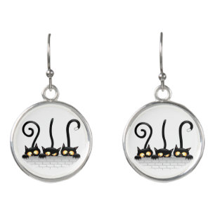 Cats Naughty, Playful and Funny Characters Earrings