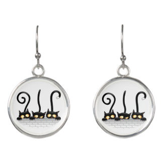 Cats Naughty, Playful and Funny Characters Earrings