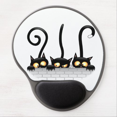 Cats Naughty Playful and Funny Characters Gel Mouse Pad
