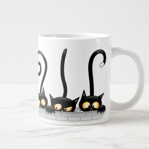 Cats Naughty Playful and Funny Characters Giant Coffee Mug