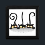 Cats Naughty, Playful and Funny Characters Gift Box<br><div class="desc">Three cute and playful Black Kitties,  naughty and fun,  looking like waiting someone passing by,  just to scare him! Original Vector Graphic Art Copyright © BluedarkArt TheChameleonArt.</div>