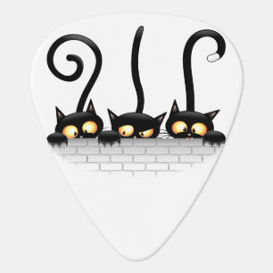 Cats Naughty, Playful and Funny Characters Guitar Pick