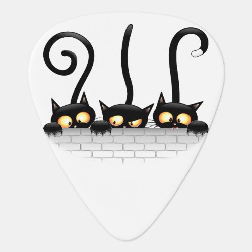 Cats Naughty Playful and Funny Characters Guitar Pick