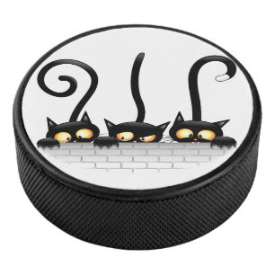 Cats Naughty, Playful and Funny Characters Hockey Puck