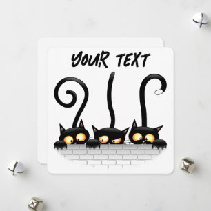 Cats Naughty, Playful and Funny Characters Holiday Card