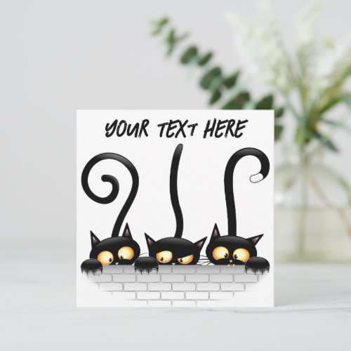 Cats Naughty Playful and Funny Characters Holiday Card