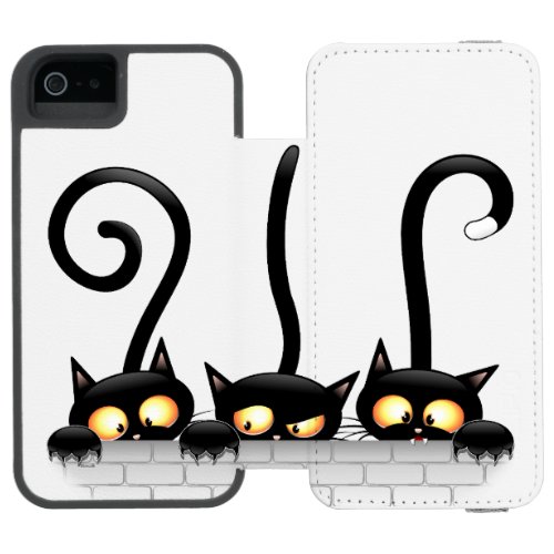 Cats Naughty Playful and Funny Characters iPhone SE55s Wallet Case