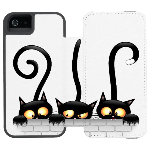 Cats Naughty, Playful and Funny Characters iPhone SE/5/5s Wallet Case